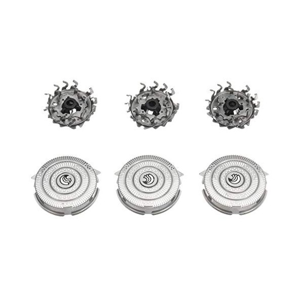 Lot de 3 têtes de rasoir électrique pour homme Philips HQ9 HQ8 1000 1100 1200 320 Series modèles, têtes de rasoir de rechange