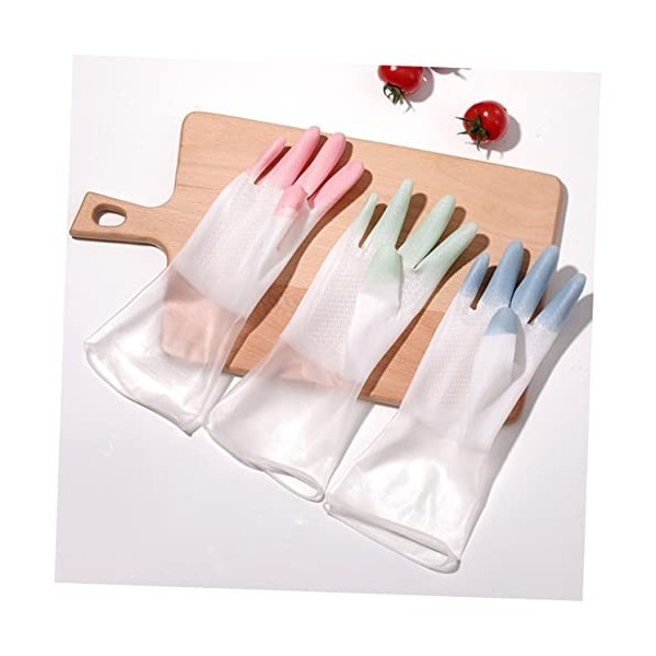 Mobestech 9 Paires De Vaisselle Gants En Caoutchouc Gants De Lavage De Vaisselle De Cuisine Gant Gants De Nettoyage De Cuisin