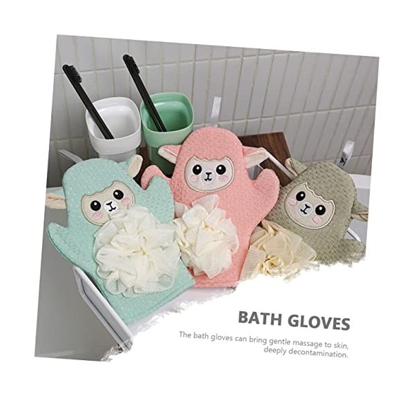 minkissy 6 Pcs Singe Serviette De Bain Bébé Mitaines Gants De Gommage Exfoliant Bébé Gants En Maille Gants Exfoliants Gants D