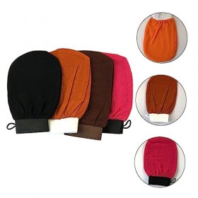 Beaupretty 8 Pièces Gants De Bain Serviettes De Bain Serviettes De Massage Noires Serviettes De Bain Noires Serviettes De Che