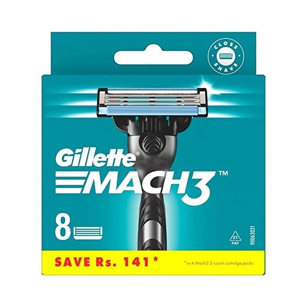 Gillette Mach3 Brand New Lames/cartouches 100% authentique – 8 lames