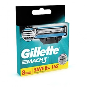 Gillette Mach3&nbsp;Brand New Lames/cartouches 100% authentique&nbsp;–&nbsp;8&nbsp;lames