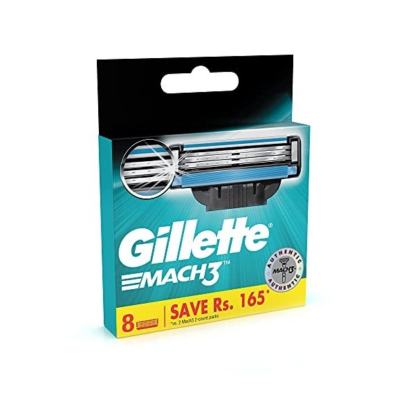 Gillette Mach3 Brand New Lames/cartouches 100% authentique – 8 lames