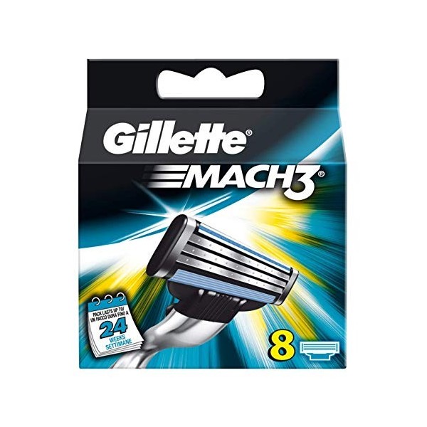 Gillette Mach 3 Lames, 1er Pack 1 x 8 