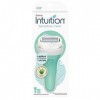 Schick Intuition Sensitive Care Razor for Women with 2 Moisturizing Razor Blade Refills with Natural Aloe