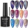MIZHSE Universal Rainbow Cat Eye Gel Polish Holographique 9D Cat Eye Vernis À Ongles Sparkle Vernis À Ongles Gel Avec Stylo M