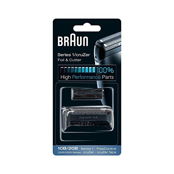 Braun Replacement Foil and Block, 1000 2000 For Free Control and Cruzer Shavers Packaging may vary by Braun