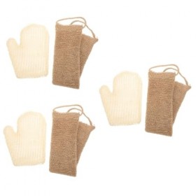 Beavorty 3 Ensembles Ensemble De Bain En Sisal Gant De Toilette Exfoliant Exfoliant Pour Le Douche Exfoliante Pour Le Gant Ex