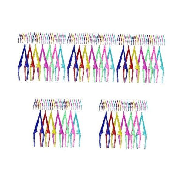 minkissy 150 Pièces Pince À Sourcils En Plastique Pince À Cils Pour Extensions Tondeuse À Poils De Nez Indolore Ensemble De S