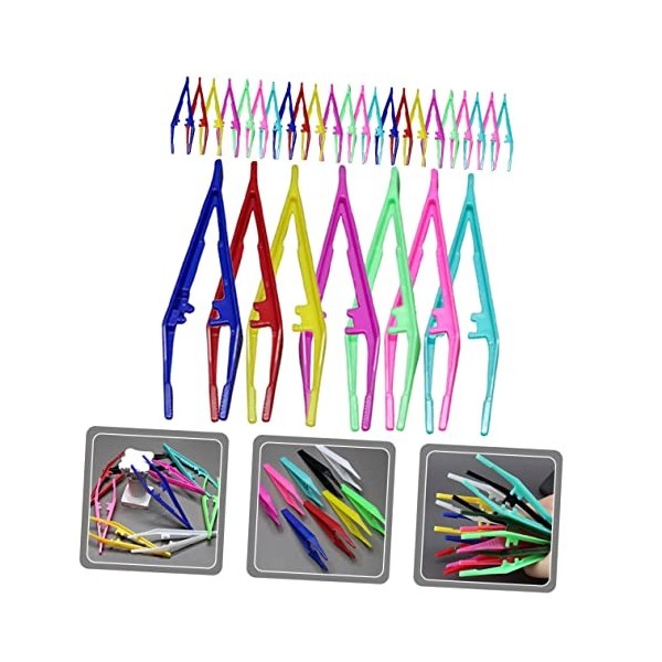 minkissy 150 Pièces Pince À Sourcils En Plastique Pince À Cils Pour Extensions Tondeuse À Poils De Nez Indolore Ensemble De S