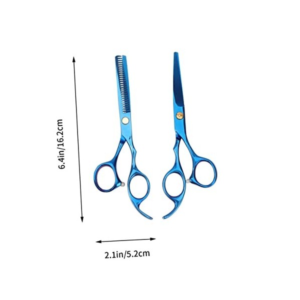 Beaupretty 2 Pièces Outils De Coiffure Professionnels Tenue Bleue Tondeuses Professionnelles Pour Barbiers Ensemble De Ciseau