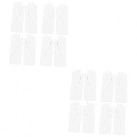 ULTECHNOVO 8 Paires De Gants De Travail Gants En Coton Blanc Gants Hydratants Pour Les Mains Gants Chauds Gants De Travail Ga