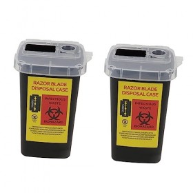 Beavorty 8 Pcs Lame Boîte De Rangement Portable Rasoir Bin Organisateur De Stockage Conteneurs Jetables DÉlimination Des Obj