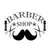 Barbier shop ciseaux barbu tournant motif lumineux sculpté coiffure vitrine autocollant 58x84cm