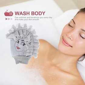 Beaupretty 4 Pièces Gants De Bain Réversibles Bain Luffa Nettoyage Épurateur Gants De Spa Épurateur De Douche Pour Le Corps G