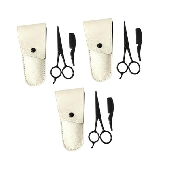 Beavorty 9 Pcs Ciseaux À Barbe Et À Moustache Mini Ciseaux Beauté Ensemble De Soins Pour Hommes Kit De Ciseaux De Coupe De Po