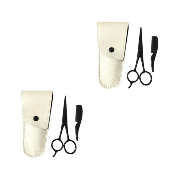 Beavorty 9 Pcs Ciseaux À Barbe Et À Moustache Mini Ciseaux Beauté Ensemble De Soins Pour Hommes Kit De Ciseaux De Coupe De Po
