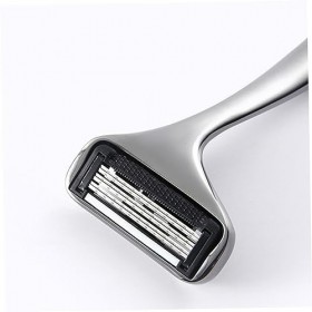 FRCOLOR 1 rasoir manuel pour homme - Rasoir pour visage et femme - En acier inoxydable - Rasoir à barbe manuel - Pour homme e