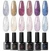 UR SUGAR 7ML Vernis Semi Permanent Pailleté Reflective Glitter Gel Nail Polish Vernis Gel UV Holographique Paillette Ongles N