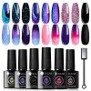 UR SUGAR 7ML Vernis Semi Permanent Pailleté Reflective Glitter Gel Nail Polish Vernis Gel UV Holographique Paillette Ongles N