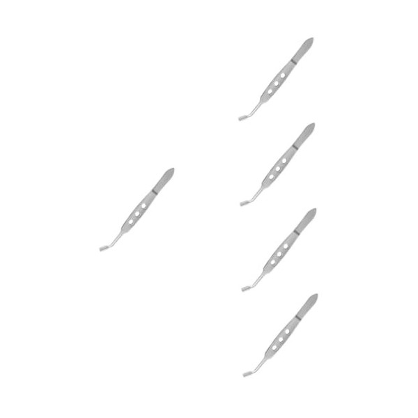 FRCOLOR 2 Pièces Pince De Massage Des Glandes De Meibomius Pince À Cils Courbée Des Paupières Mini Pince À Épiler Dissolvant