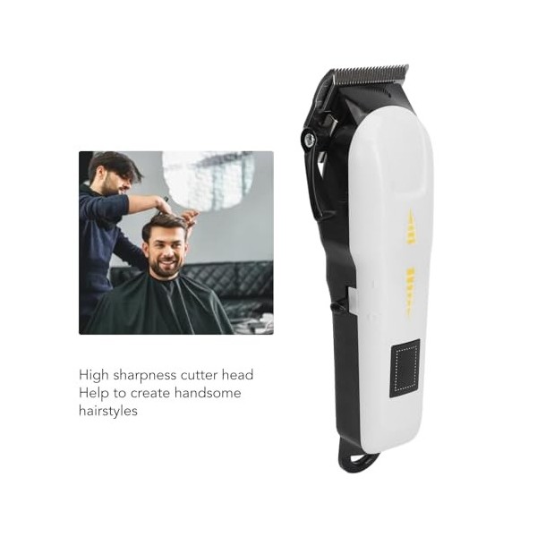 Tondeuse à Cheveux électrique, Tondeuse à Cheveux Incurvée, Rechargeable par USB, avec 4 Peignes de Guidage