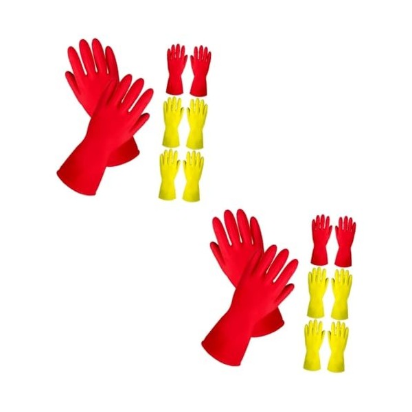 NIYANGLE 8 Paires De Gants Pour Hommes Gants Moyens Gantelets Pour Hommes Gants De Cuisine Gants De Vaisselle De Nettoyage Ga