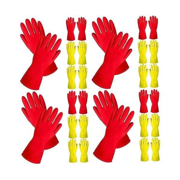 NIYANGLE 8 Paires De Gants Pour Hommes Gants Moyens Gantelets Pour Hommes Gants De Cuisine Gants De Vaisselle De Nettoyage Ga