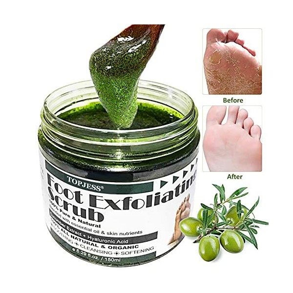 Exfoliant Pieds, Pied Peeling, Foot peeling, Foot scrub, Crème Réparatrice, Enlever les durillons et cellules, Soins des Pied