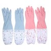 Mobestech 4 Paires De Gants En Latex En Plastique Imperméables Pour La Vaisselle En Caoutchouc Longs