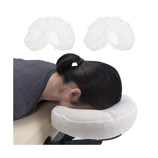 Beaupretty 50 Pcs Appui-Tête Berceau Couvre Visage Oreiller Couvre Taie doreiller pour Salon Oreiller Non-Tissé Taie doreil