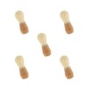 Lot de 5 blaireaux de rasage en nylon avec manche en bois pour homme