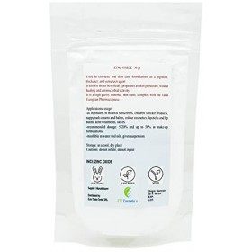 Poudre doxyde de zinc - 50/100 gr - Ingrédient cosmétique, matériau de haute pureté, non nano 50 Gr 