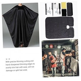 minkissy 11 Pièces Ensemble Ciseaux De Coupe De Cheveux Coiffeur Styliste Ciseaux De Barbier Brosse De Coupe De Cheveux Maiso