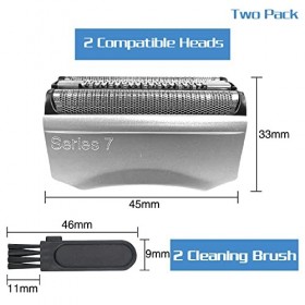 Pièce De Rechange pour Rasoir Serie 7,Deux Paquets Tete de Rasoir 70S 2 Pack Easyshave Grille Rasoir électrique Compatible av