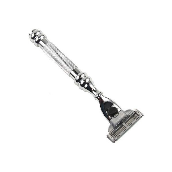 Parker Safety Razor Poids lourds tout-métal à trois lames de rasoir De - Accepte Mach 3 et Gillette3 Blades Chrome