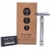 Parker Safety Razor Parker 24C -Trois Piece ouvert Peigne Rasoir de Sécurité à Double Tranchant et 5 Lames à Double Tranchant