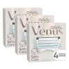 Gillette Venus pour La Peau et Les Poils Pubiens 12 Lames de Rasoir pour Femme, Pack 3 x 4, Aide À Protéger La Zone Sensible 