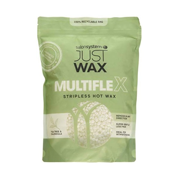 Salon System 700g Just Wax Multi Flex Stripless Wax Brazilian Leg/Underarm Wax Tea Tree and Calendula