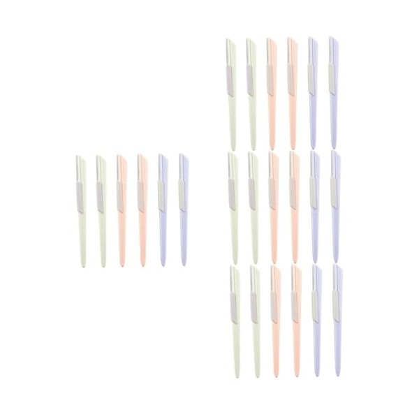 minkissy 24 Pièces Tondeuse À Sourcils En Acier Inoxydable Rasoir À Sourcils Tondeuse Dissolvant De Sourcils Rasoir De Sourci