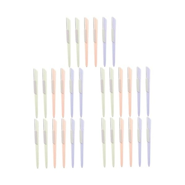 minkissy 24 Pièces Tondeuse À Sourcils En Acier Inoxydable Rasoir À Sourcils Tondeuse Dissolvant De Sourcils Rasoir De Sourci