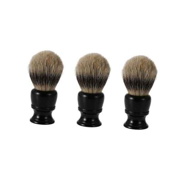 Cabilock 3 Pièces Brosse En Résine Blaireau Cheveux Blaireau Brosse De Nettoyage Rasage Dédié Blaireau Homme Résine Blaireau 