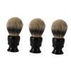 Cabilock 3 Pièces Brosse En Résine Blaireau Cheveux Blaireau Brosse De Nettoyage Rasage Dédié Blaireau Homme Résine Blaireau 