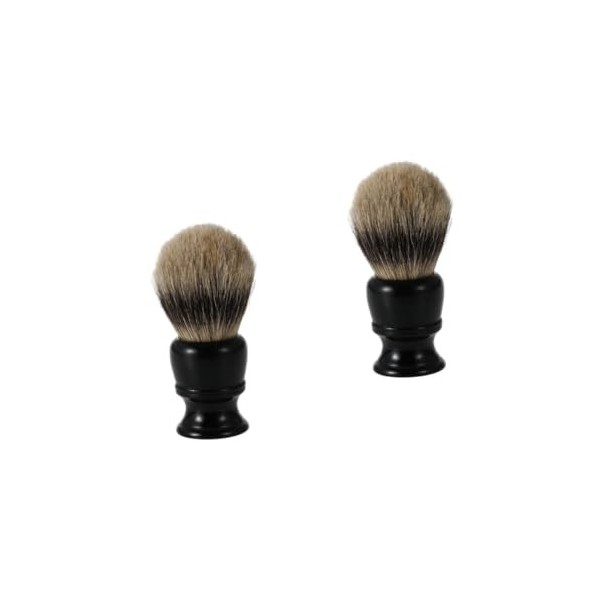 Cabilock 3 Pièces Brosse En Résine Blaireau Cheveux Blaireau Brosse De Nettoyage Rasage Dédié Blaireau Homme Résine Blaireau 