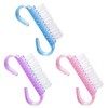 Lot de 3 Brosse Ongle, Brosse à Ongles à Manche avec Poignée en Plastique Outil de Brosse de Nettoyage des Ongles pour Nail A