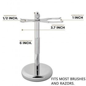 LEFEDA Simple Supports de Brosse de Rasoir pour Hommes, Support de Brosse de Rasage en Acier Inoxydable argenté, kit de Suppo