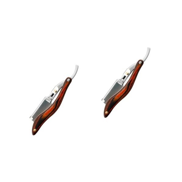 minkissy 2 Pièces Rasoir Pliant Pour Hommes Rasoirs Pour Hommes Rasoir Pliable Rasage Rasoir Support De Rasoir Moustache Raso