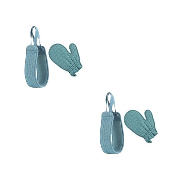 minkissy Lot De 6 Gants De Nettoyage En Profondeur Avec Ceinture En Éponge Exfoliante Gants De Nettoyage En Profondeur Lave-