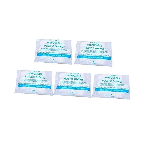 minkissy 10 Paquets De Gants Jetables Gants Transparents Gants De Sécurité Gants De Salon De Coiffure Gants Multifonctions Ga