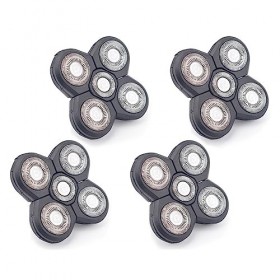 Durratou TêTe de Rasoir de Rechange 4PCS Rasoir éLectrique 5 Cutter TêTe Flottante Lame En Acier Inoxydable éTanche